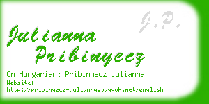 julianna pribinyecz business card